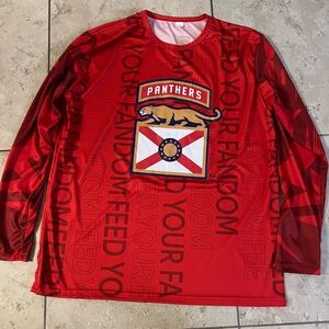 Florida Panthers Red Long Sleeve Shirt Size XL